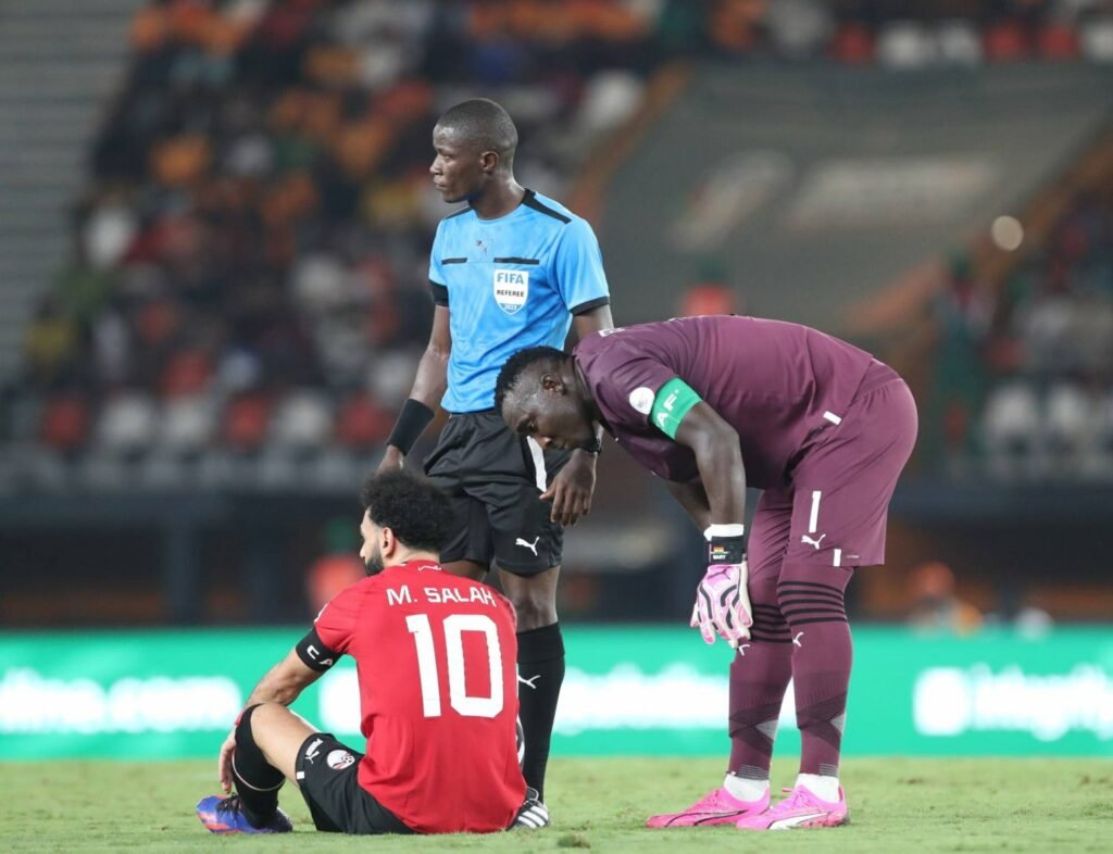 إصابة محمد صلاح في مباراة غانا